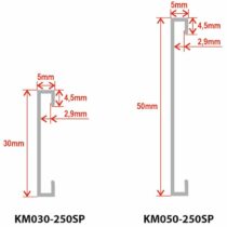 dimensions des profils de signalétique en aluminium