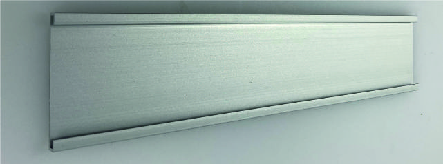 glissière aluminium profil plaque de porte support de signalétique longueur 250mm hauteur 30mm