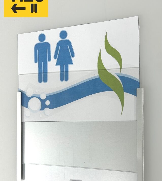 plaque de porte en aluminium format A3, A4, A5, A6, avec fenetre antireflet premier prix pas cher fabriqué en France VIZU VISU VISU8 M2S MBS