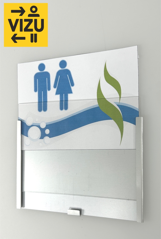 plaque de porte en aluminium format A3, A4, A5, A6, avec fenetre antireflet premier prix pas cher fabriqué en France VIZU VISU VISU8 M2S MBS