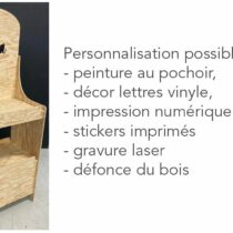présentoir étagère bois PLV PDV économique personnalisable