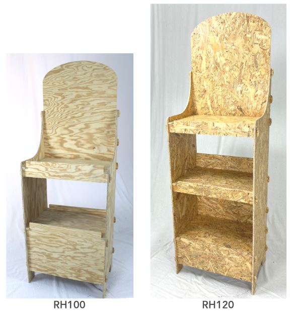 Présentoir étagère bois PLV PDV économique 